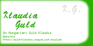 klaudia guld business card